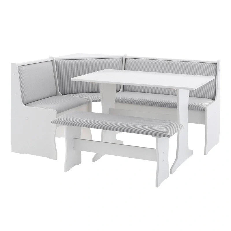 Sedley Farmhouse Nook Dining Set with Storage