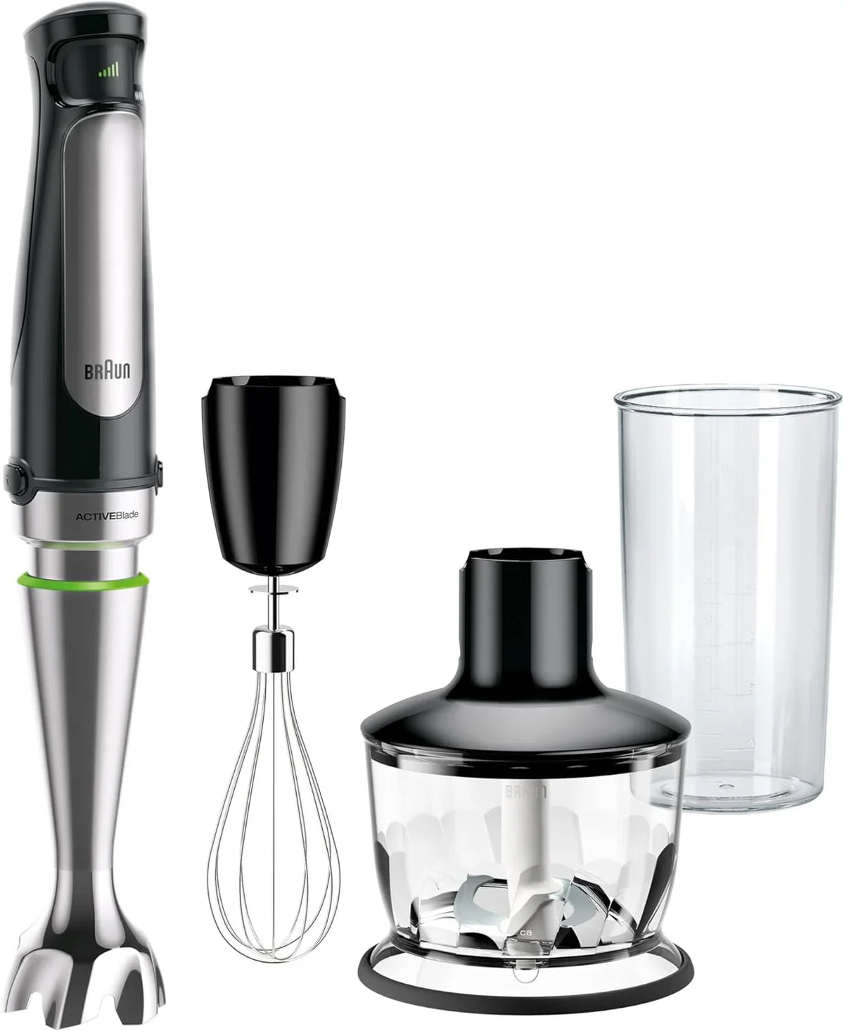 Braun MultiQuick 7 3-in-1 Immersion Blender with Food Processor –Powerful Handheld Electric Stick Blender - Emulsifier for Chopping, Beating & Whisking - Ideal for Soup, Puree, Smoothies & More