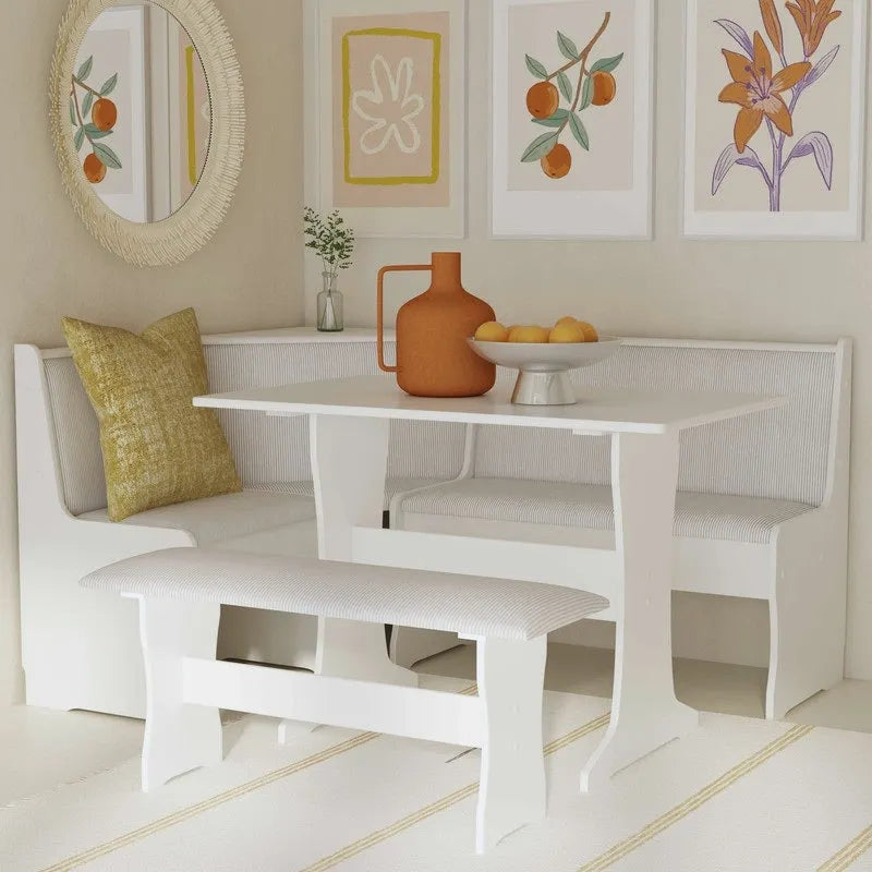 Sedley Farmhouse Nook Dining Set with Storage