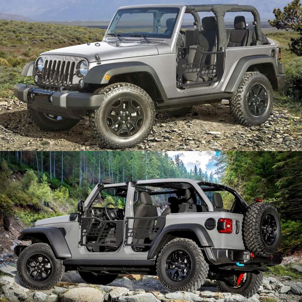 Off Road Safari Tubular Doors Compatible with 2018-2023 Wrangler JL 4 Door – Set of 4 Fat Tube Half Doors for Adventure