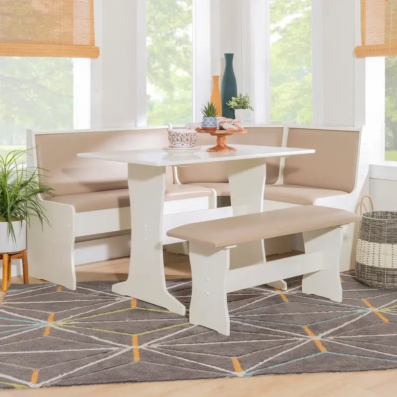 Sedley Farmhouse Nook Dining Set with Storage