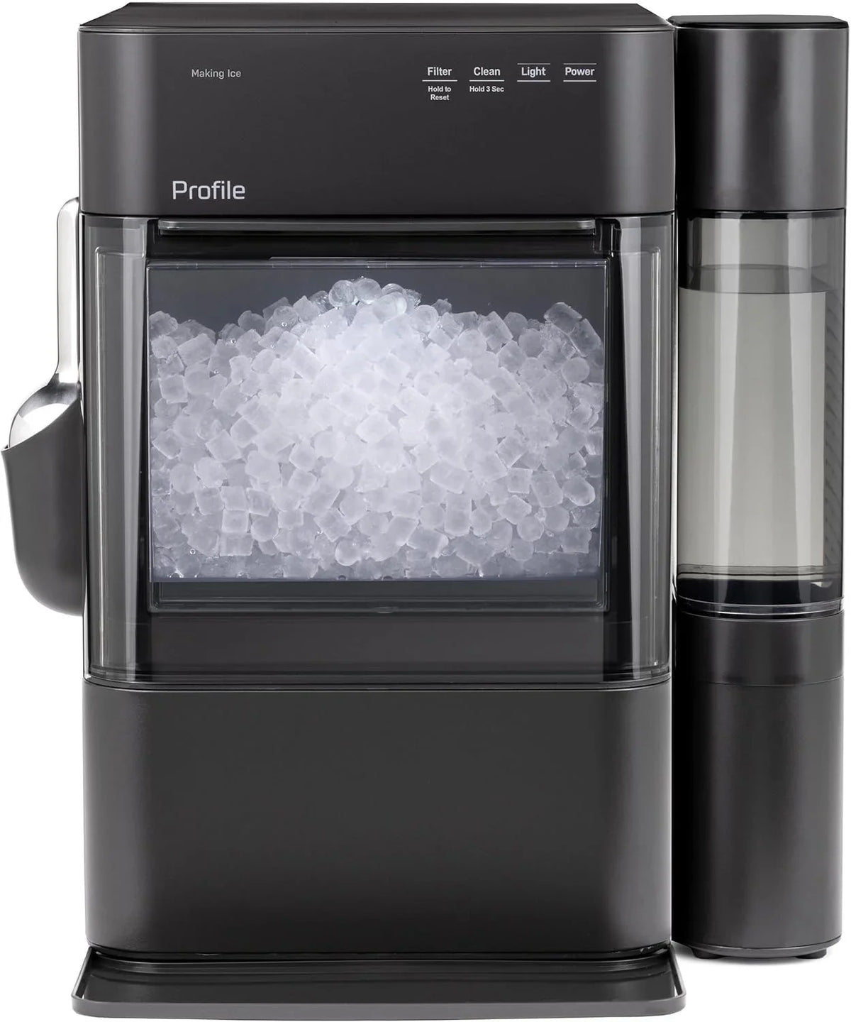 GE Profile Opal 2.0 Ultra Nugget Ice Maker with Side Tank and Scale Inhibiting Filter, Scoop Included, 38 lbs in 24 Hours, Pellet Ice Machine with WiFi & Smart Connected, Stainless Steel