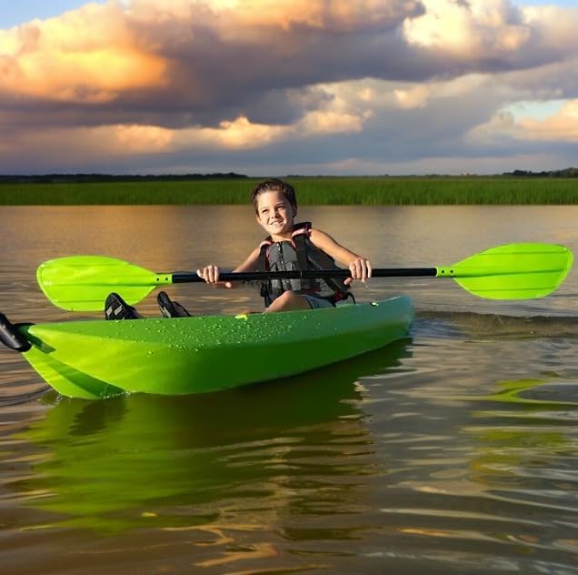 The Wave 6' Youth Kayak with Paddle. Designed for Stability and Safety, It's The Perfect Choice for Young Paddlers Ready to Conquer The Water