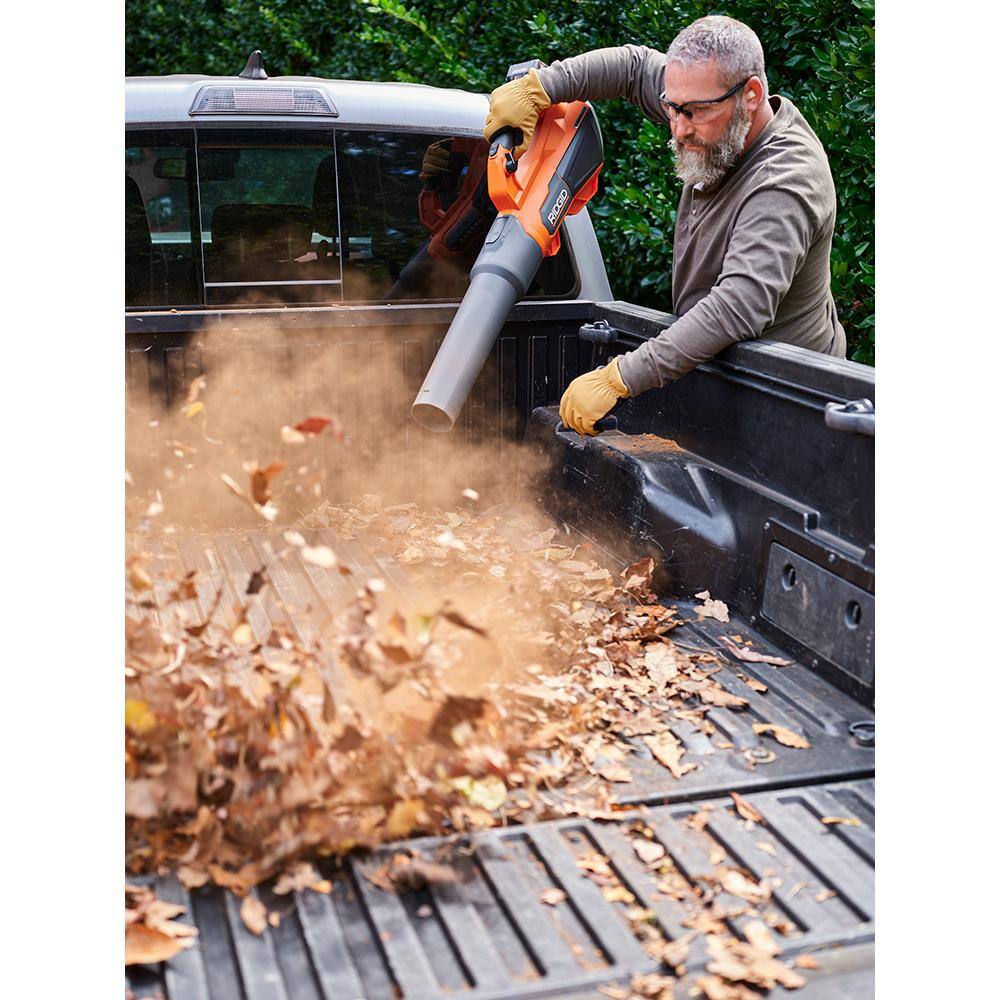 RIDGID 18V Brushless Cordless Leaf Blower, 510 CFM, 130 MPH, with 6.0Ah Battery & Charger