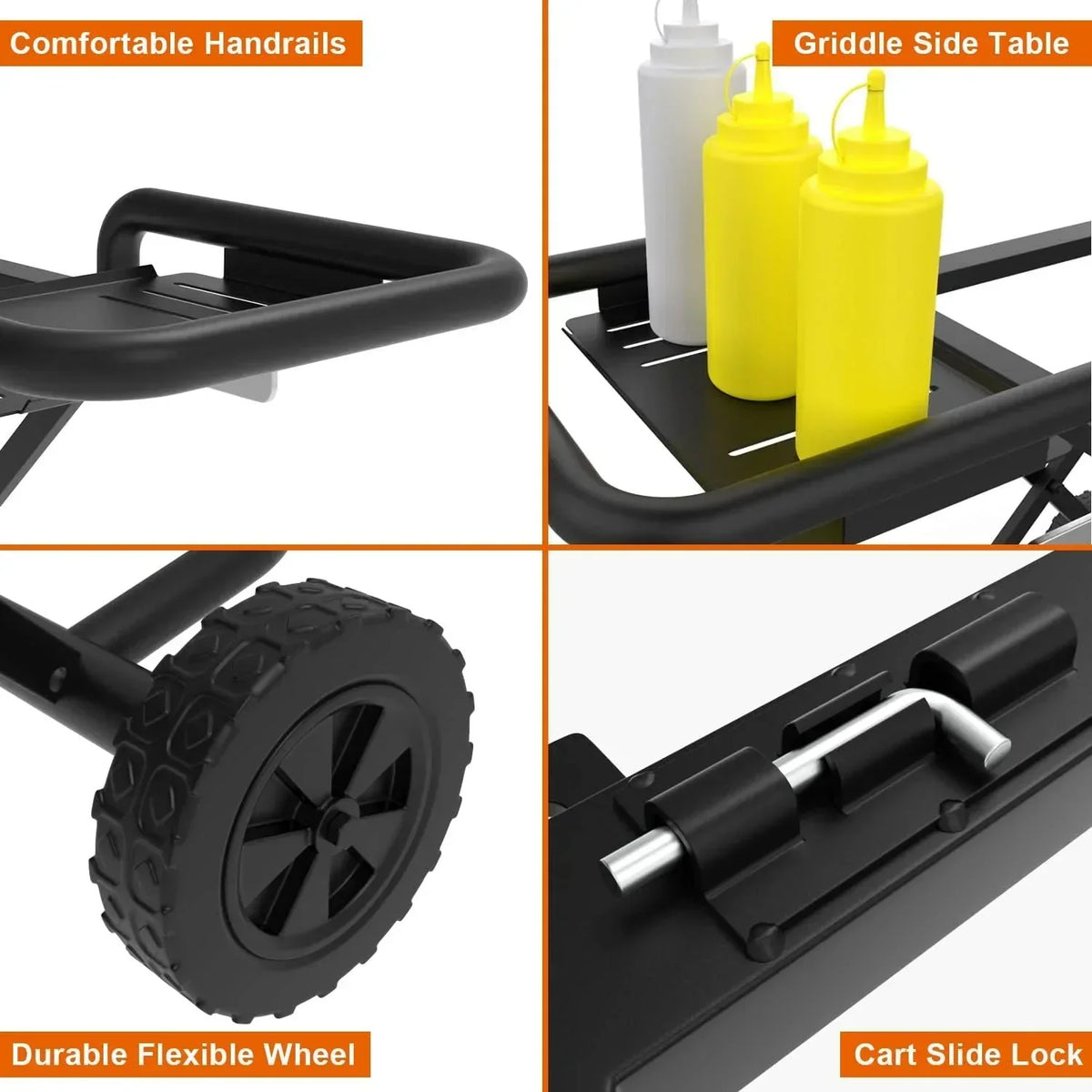 22"/17" Grill - Heavy-Duty Foldable Cart