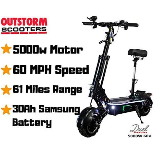 2025 MAXX 60MPH Ultra High Speed Electric Scooter for Adults Foldable, 5000W Power Dual Motor| 60V /38.5Ah Battery | 83 Miles Range | Grade 30°