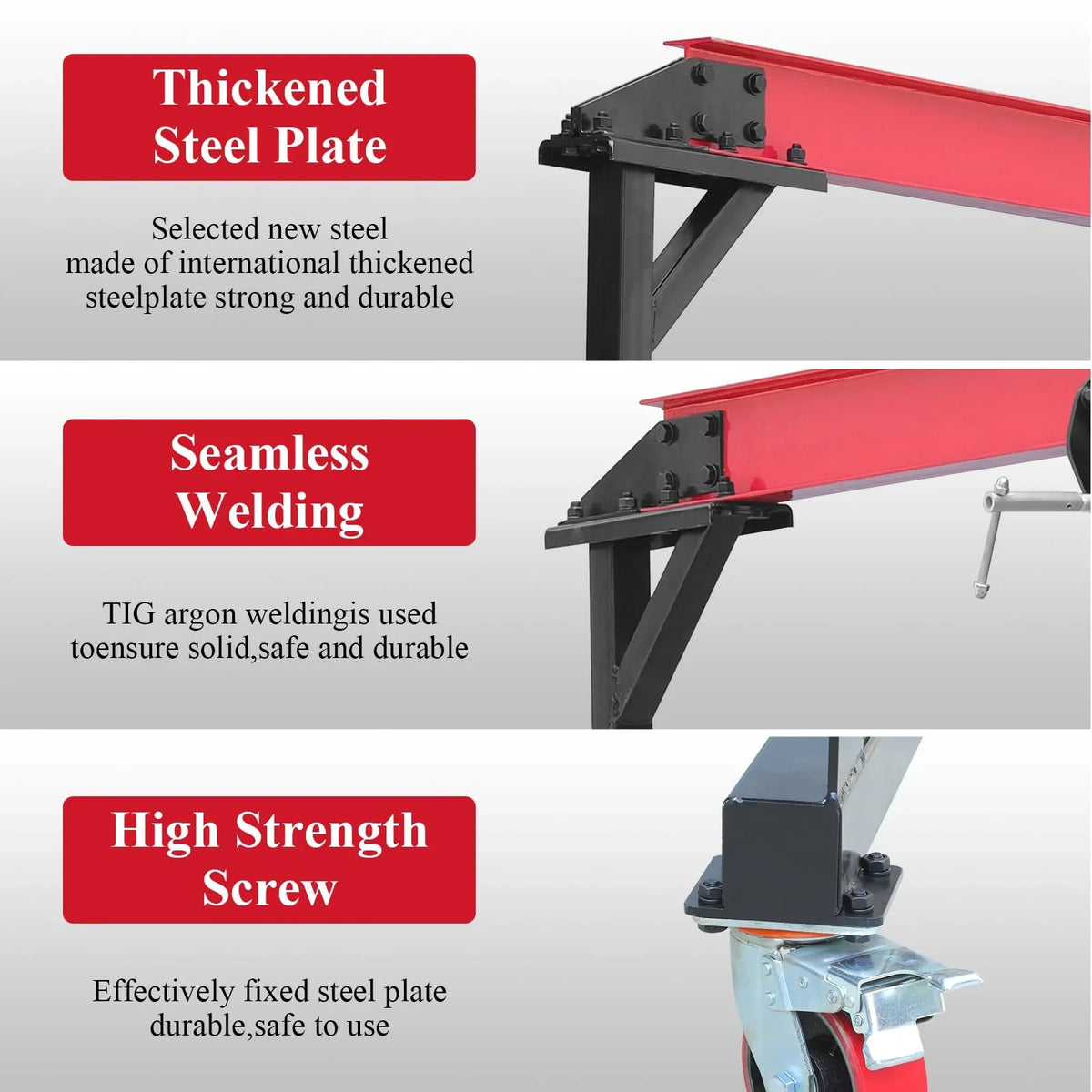 2025 1 Ton Adjustable Gantry Crane, 2200 lbs Capacity, Height Adjustable 96.5"-143.7", Portable Hoist for Factory, Construction, Warehouse, Auto Repair