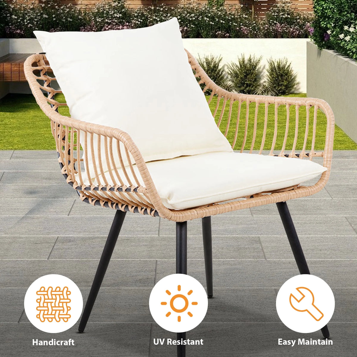 Ainfox 7 Pcs Outdoor Patio Furniture Sofa Set on Sale, Grey Rattan Grey Cushion