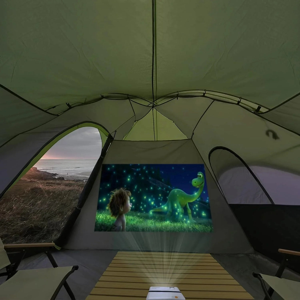UNP Camping Tent 10-Person-Family Tents, Parties, Music Festival Tent, Big, Easy Up, 5 Large Mesh Windows, Double Layer, 2 Room, Waterproof, Weather Resistant, 18ft x 9ft x78in
