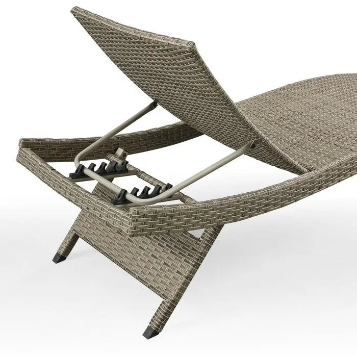 All Weather Wicker Chaise Lounge - Set of 2