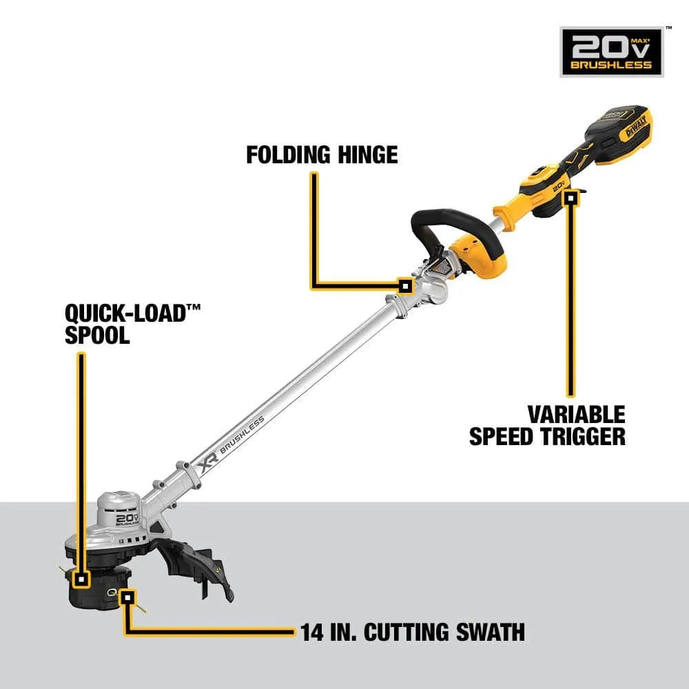 DW 20V MAX Cordless Battery Powered String Trimmer & Leaf Blower Combo