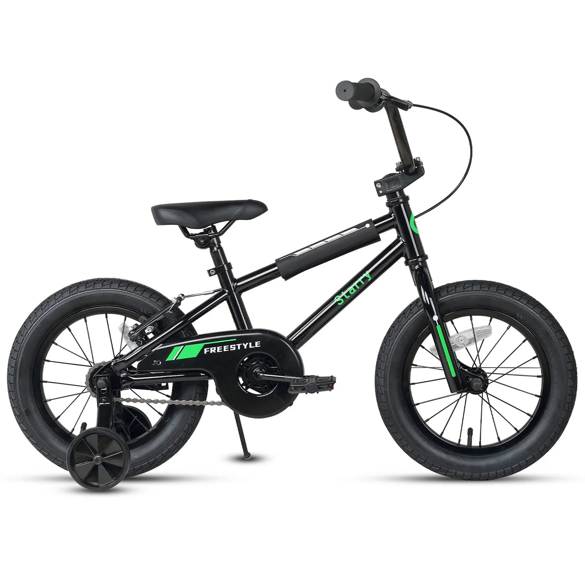 Glerc 14 Inch Little Kids Bike BMX Style Bicycle with Training Wheels Coaster Brake for 3 4 5 Years Old Boys Girls, Blue