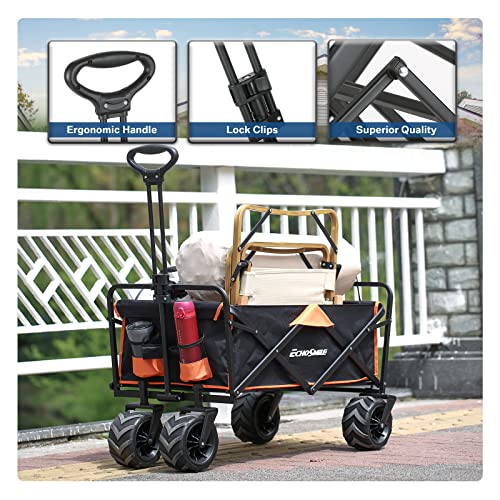 Heavy Duty 350 lb Capacity Foldable Wagon with Large Wheels