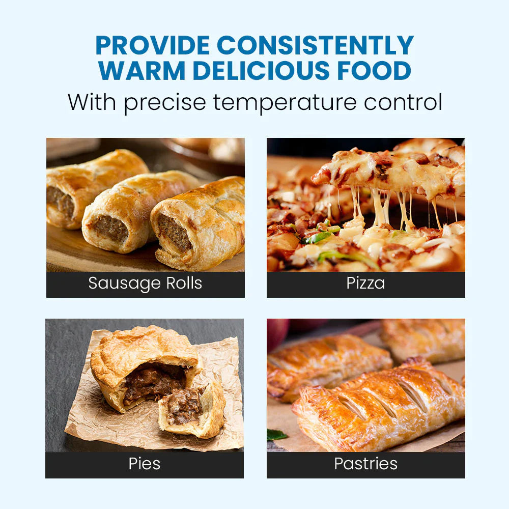 EUROCHEF Electric Food Warmer Display, 1000W, 4-Tier Stainless Steel