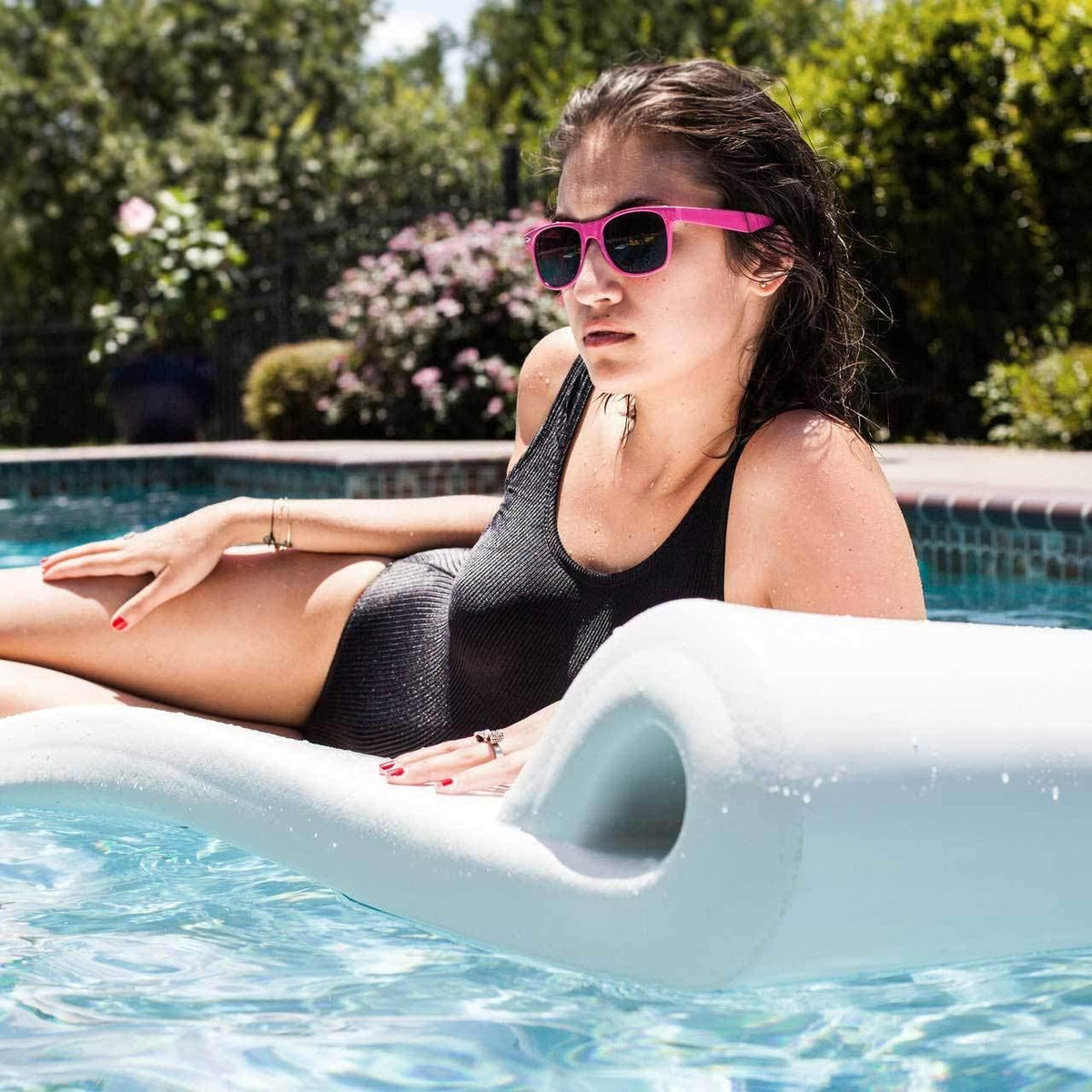 Adult Outdoor Swimming Pool Lounger Raft (2 Pack)