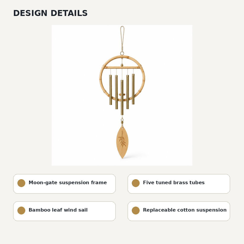 Bamboo Moon Gate Chime