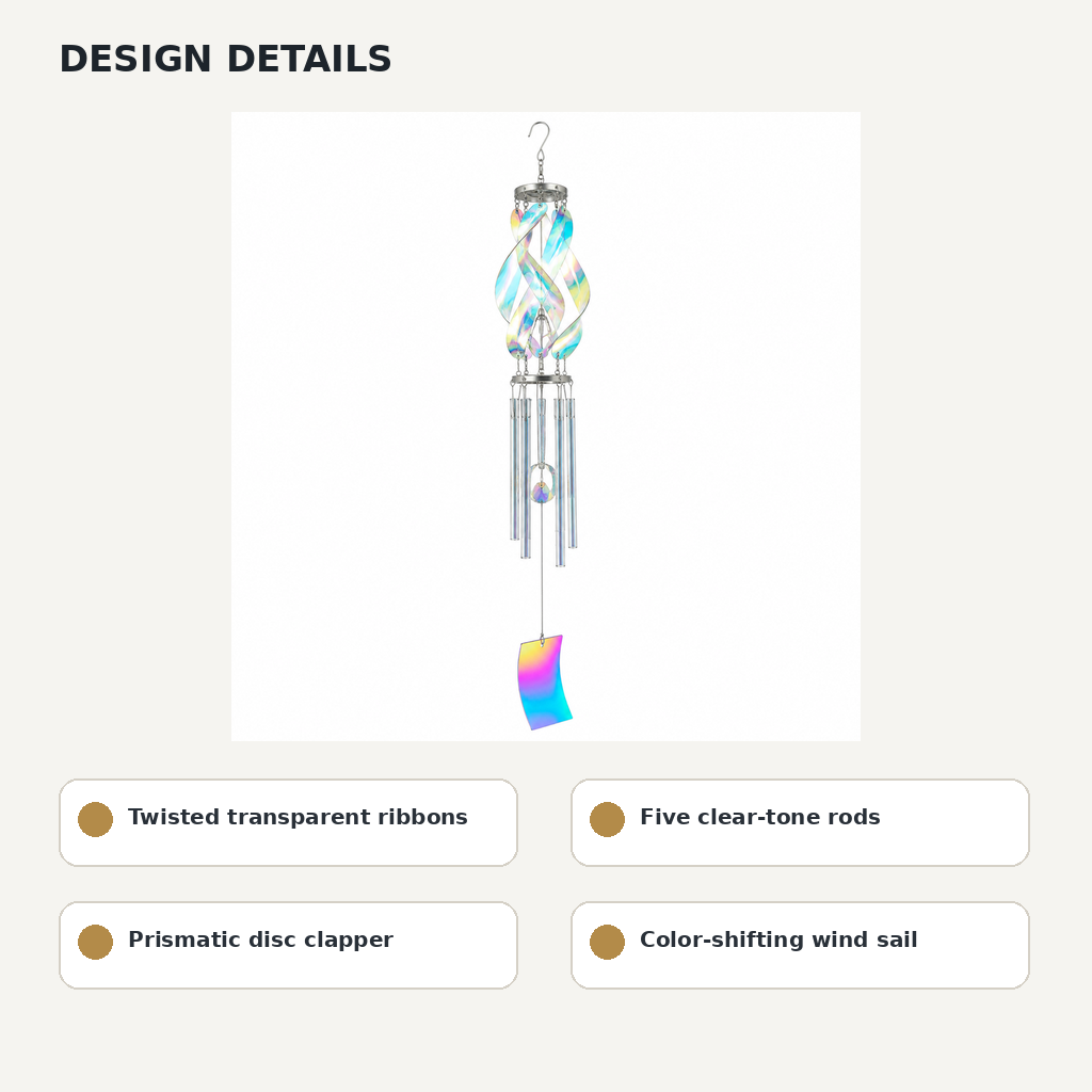 Iridescent Ribbon Chime