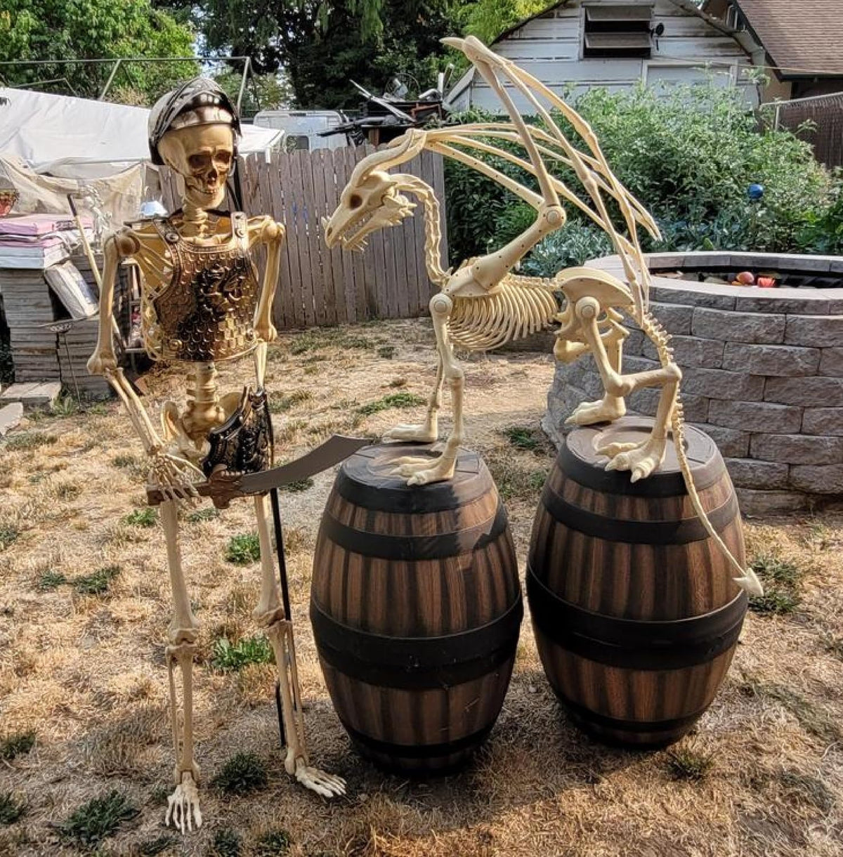 Large 4ft pterosaur skeleton, halloween decoration