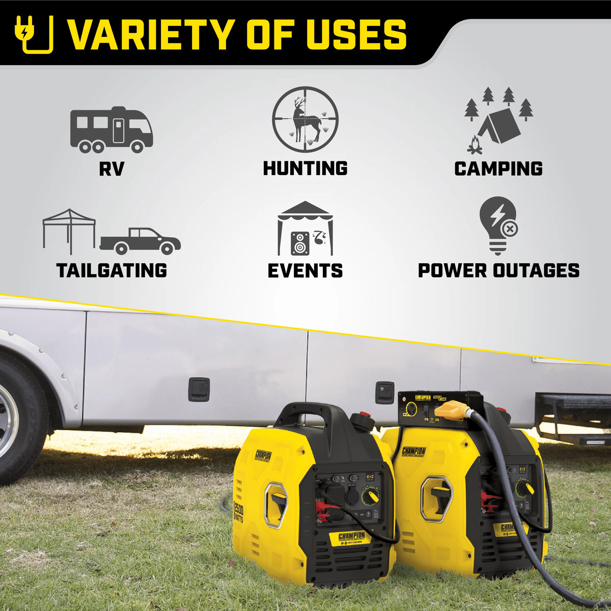 Champion Power Equipment 2500-Watt Ultralight Portable Inverter Generator