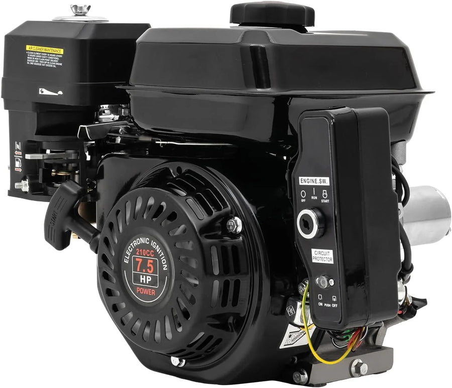 7.5HP 212CC 4-Stroke OHV Gasoline Engine with Electric Start for Go-Karts, Compressors, Generators, and More – Durable & Fuel Efficient