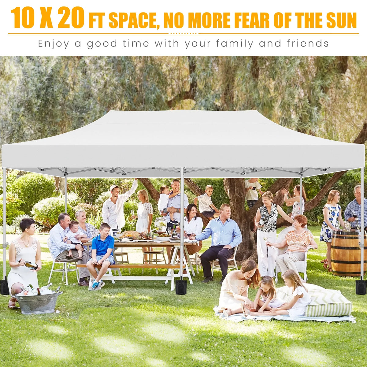 Hoteel 10x15 Heavy Duty Canopy Tent with 4 Sidewalls,Pop up Canopy for Parties Wedding,Commercial Easy up Gazebo with Roller Bag,UV 50+ &,Black
