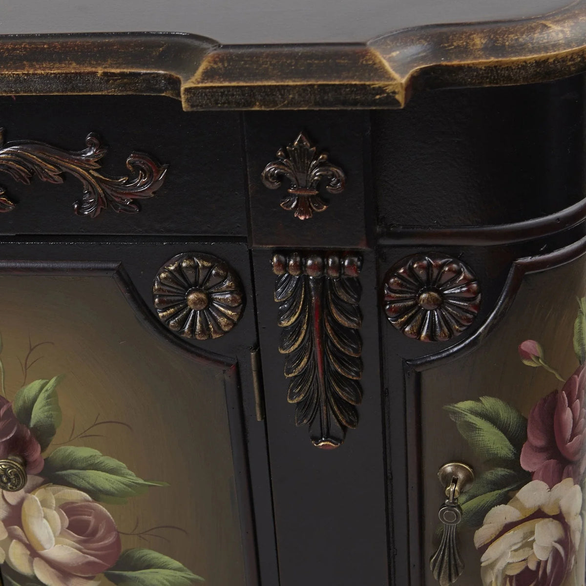 Nearly Natural French Vintage Style Floor Cabinet