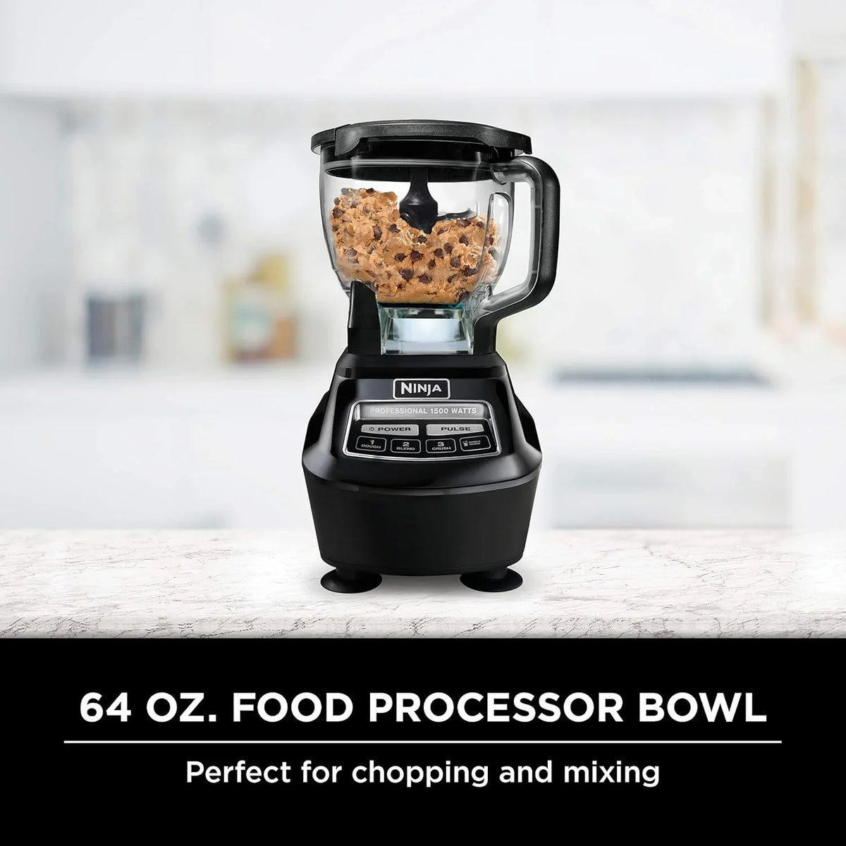 Ninja Mega Kitchen System, 1500-Watt, 72-Ounce Full-Size Blender and 8-Cup Food Processor with (2) 16-Ounce To-Go Cups