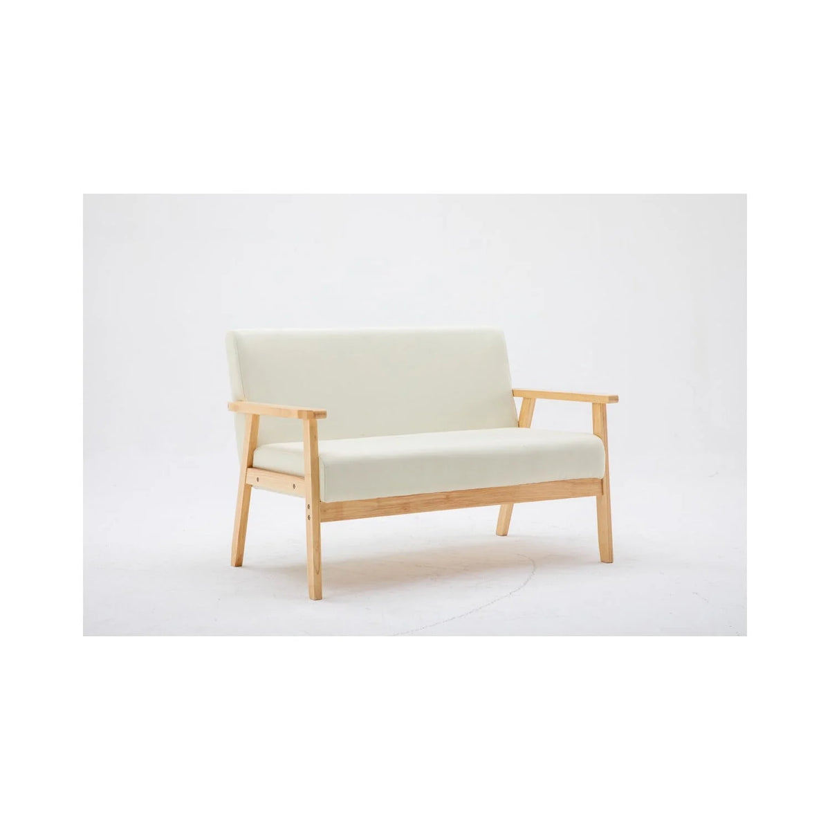 Lilola Home Bahamas Beige Linen Fabric Loveseat