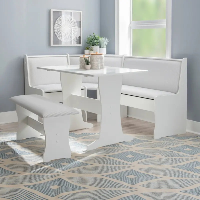 Sedley Farmhouse Nook Dining Set with Storage