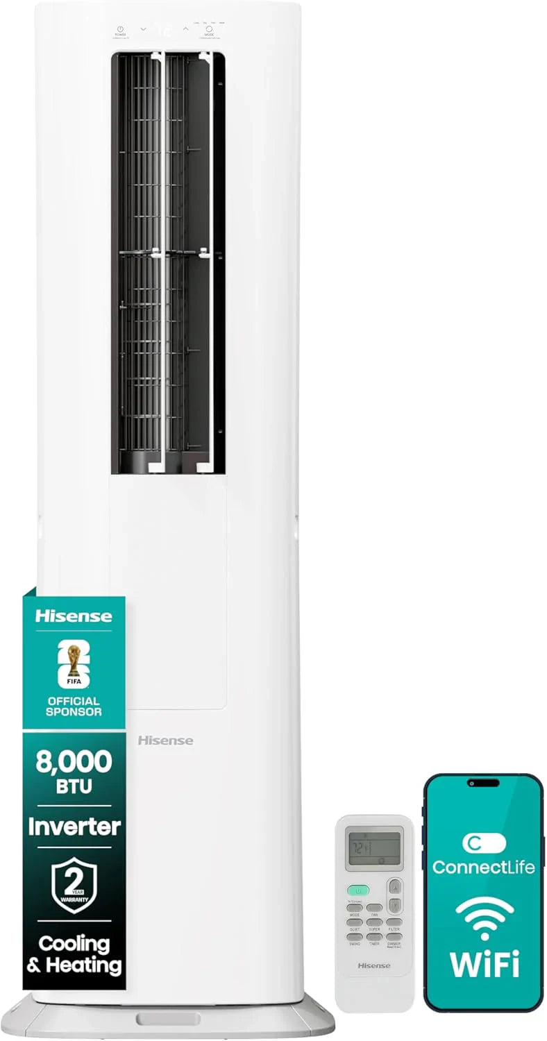 Hisense 14,000 BTU Smart Window Air Conditioner, 3 modes (Cooling, Fan, Dehumidifier)