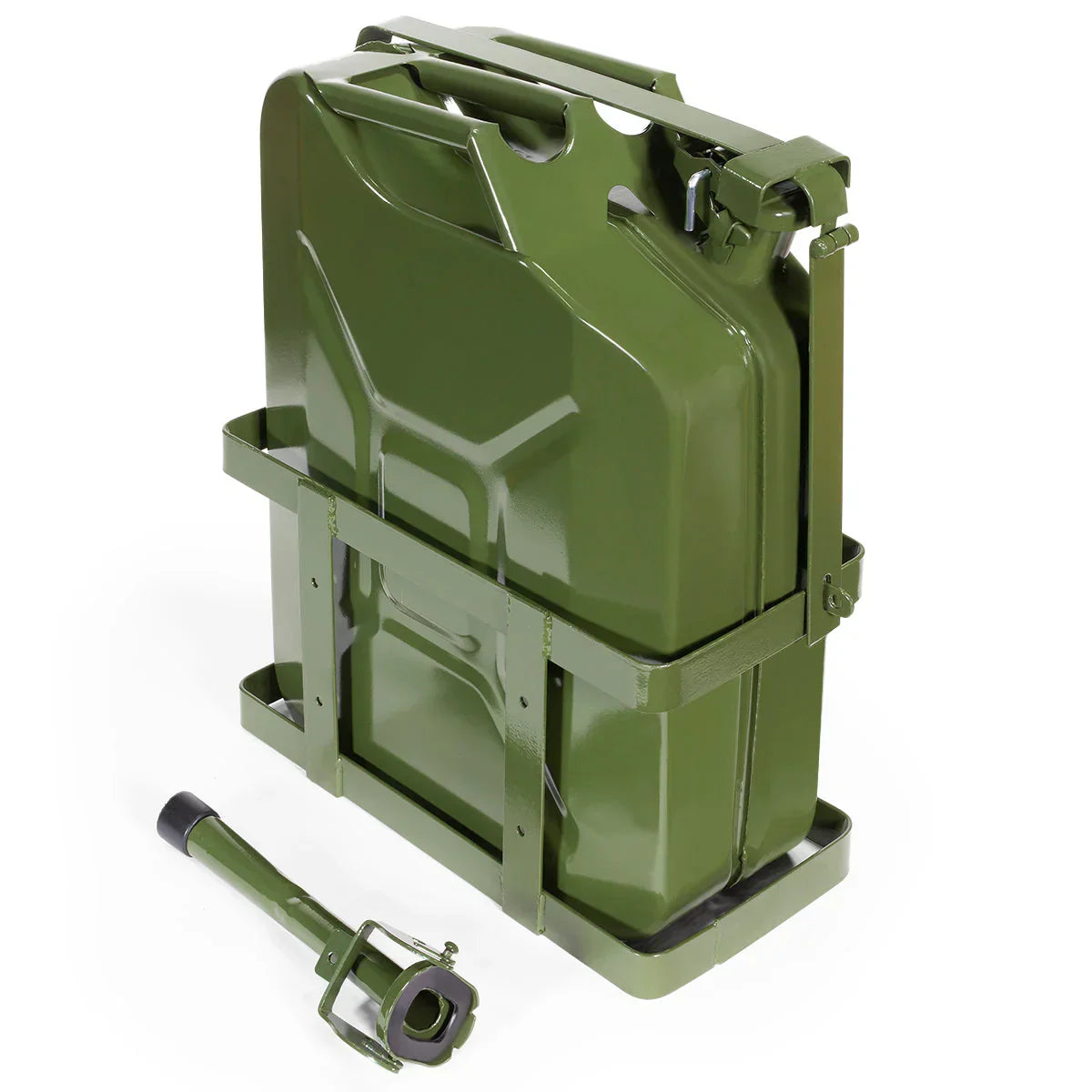 Gallon 20L Jerry Can Gas Diesel Fuel Steel Tank Green Holder mount
