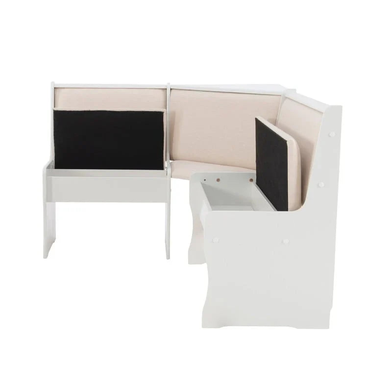 Sedley Farmhouse Nook Dining Set with Storage