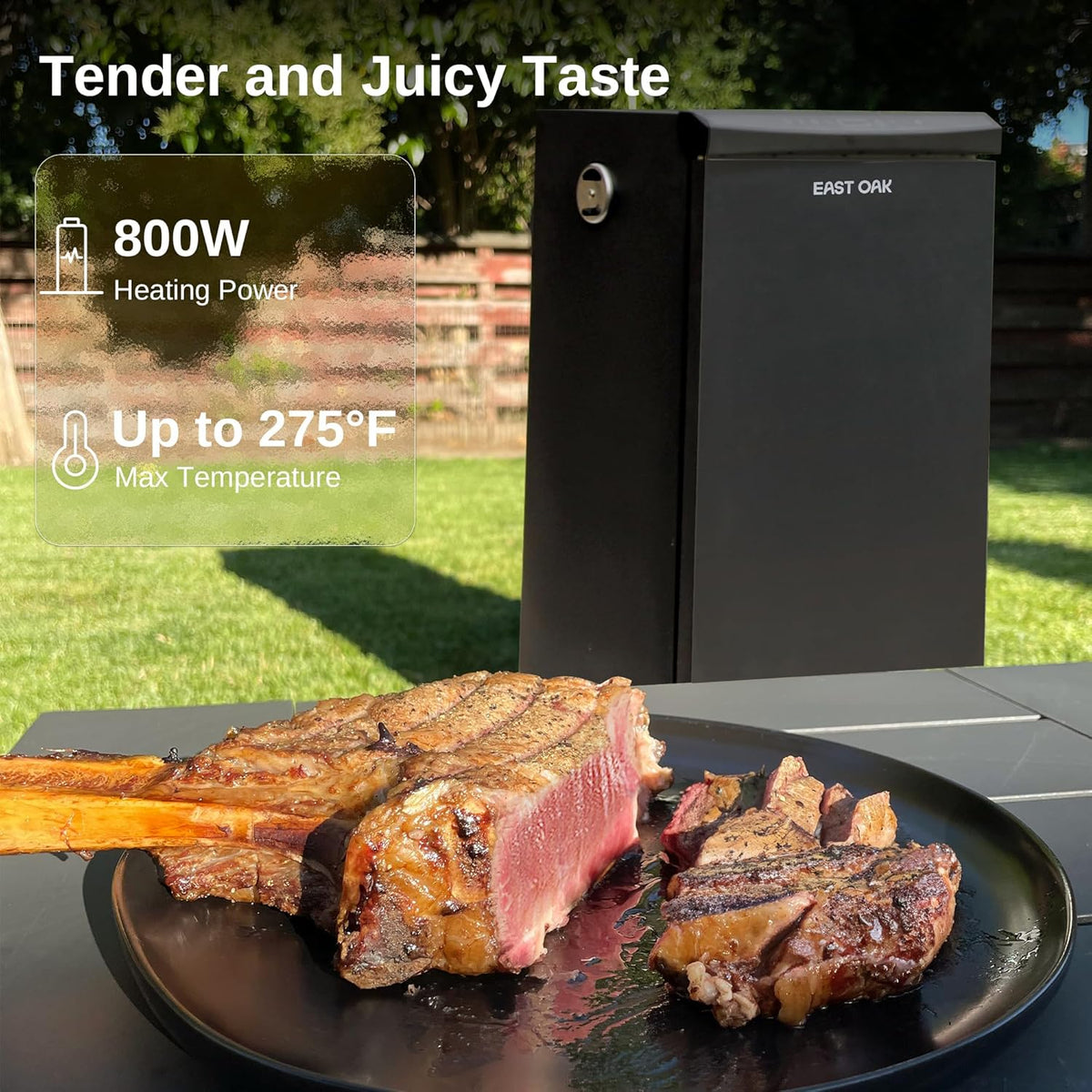 EAST OAK 30" Outdoor Electric Smoker Built-in meat probe smokes up to 6 times longer