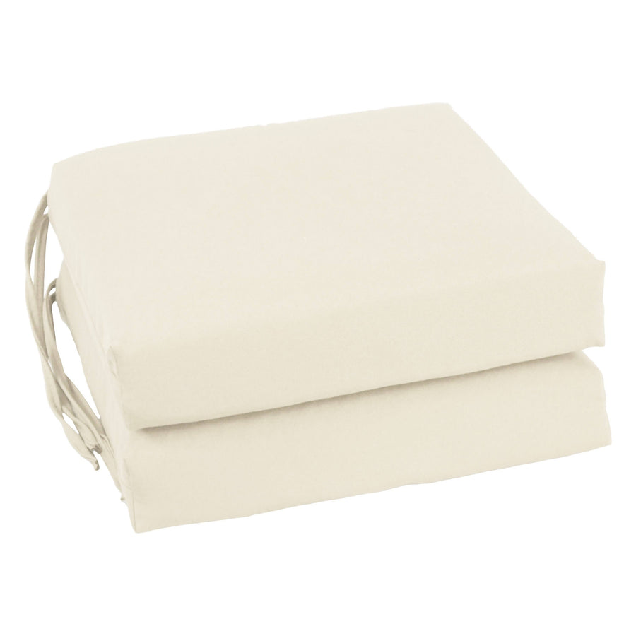 Blazing Needles Indoor 16" x 16" Twill Chair Cushion, Natural