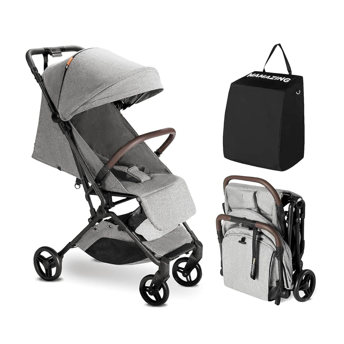 MAMAZING Lightweight Baby Travel Stroller with Carbon Fiber Frame Compact Airplane-Friendly