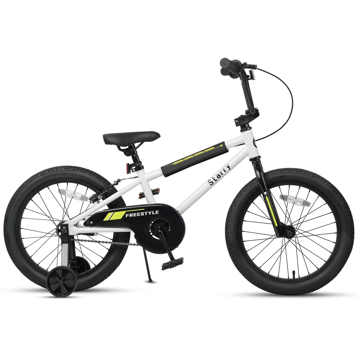 Glerc 14 Inch Little Kids Bike BMX Style Bicycle with Training Wheels Coaster Brake for 3 4 5 Years Old Boys Girls, Blue
