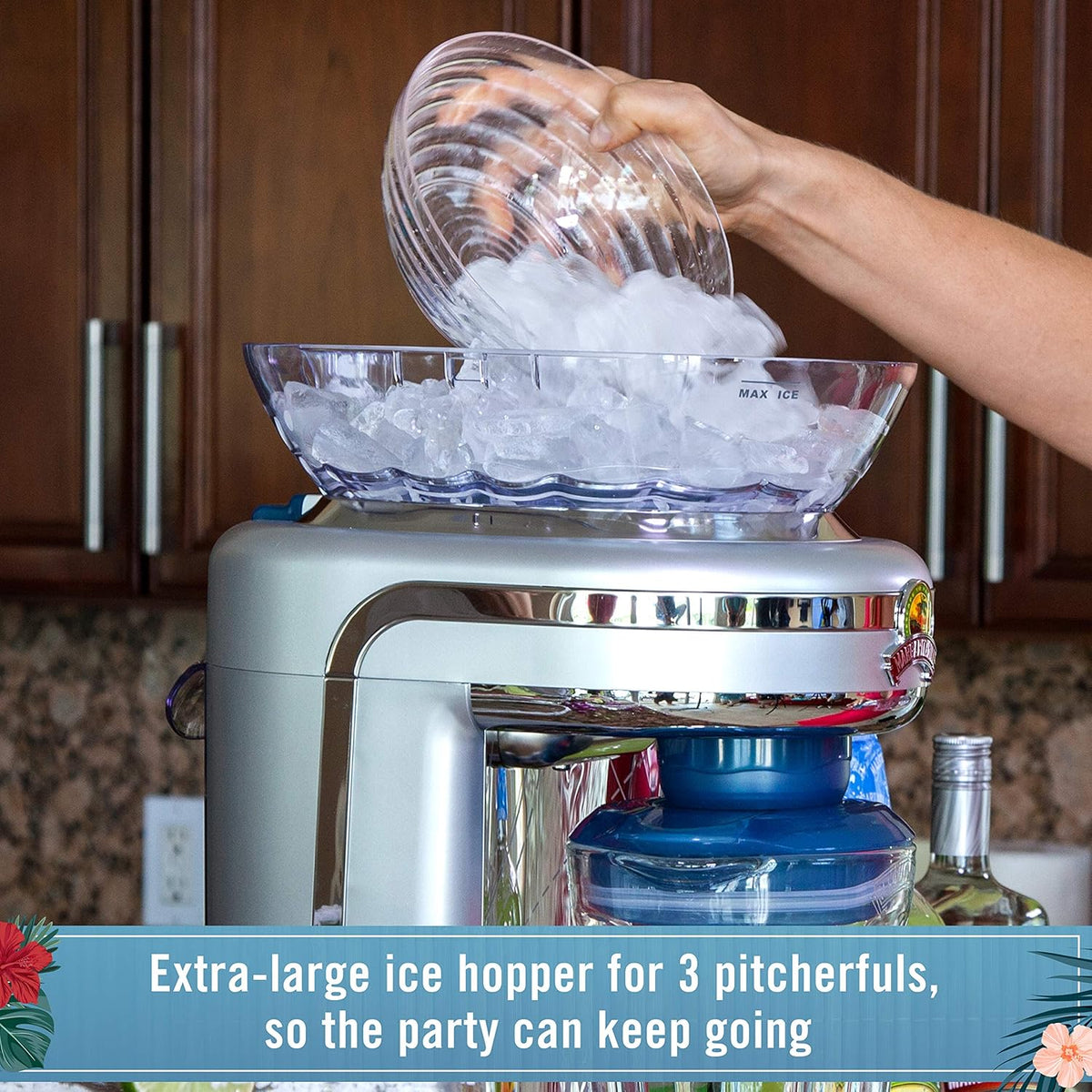 Key West Frozen Concoction Maker with Easy Pour Jar and XL Ice Reservoir