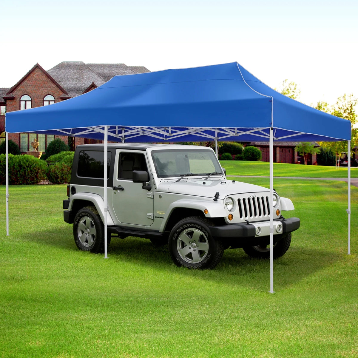 HOTEEL 10x15 Heavy Duty Canopy Tent ,Pop up Canopy for Parties Wedding,Commercial Easy up Gazebo with Roller Bag,UV 50+ &,White