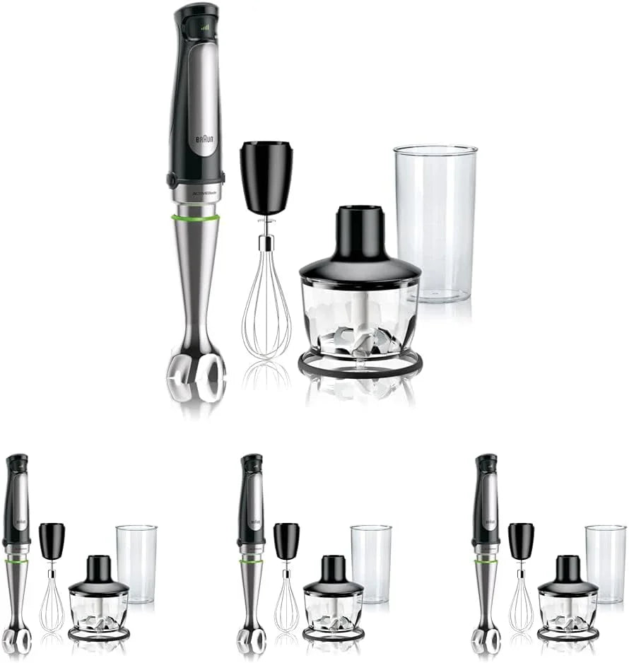 Braun MultiQuick 7 3-in-1 Immersion Blender with Food Processor –Powerful Handheld Electric Stick Blender - Emulsifier for Chopping, Beating & Whisking - Ideal for Soup, Puree, Smoothies & More