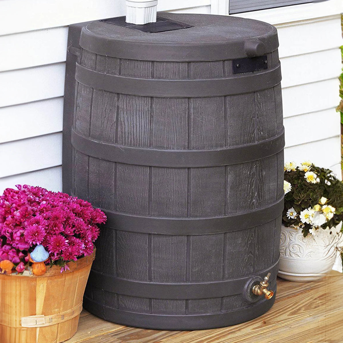 Good Ideas Rain Wizard Rain Storage Collection Rain Barrel 50-Gallon
