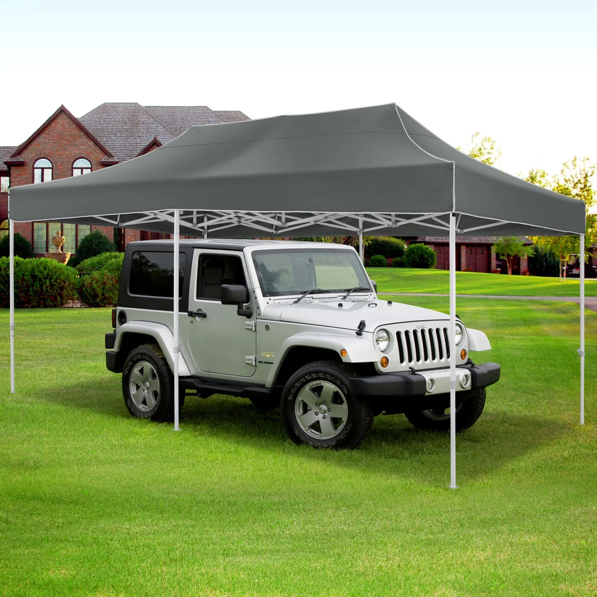 HOTEEL 10x15 Heavy Duty Canopy Tent ,Pop up Canopy for Parties Wedding,Commercial Easy up Gazebo with Roller Bag,UV 50+ &,White