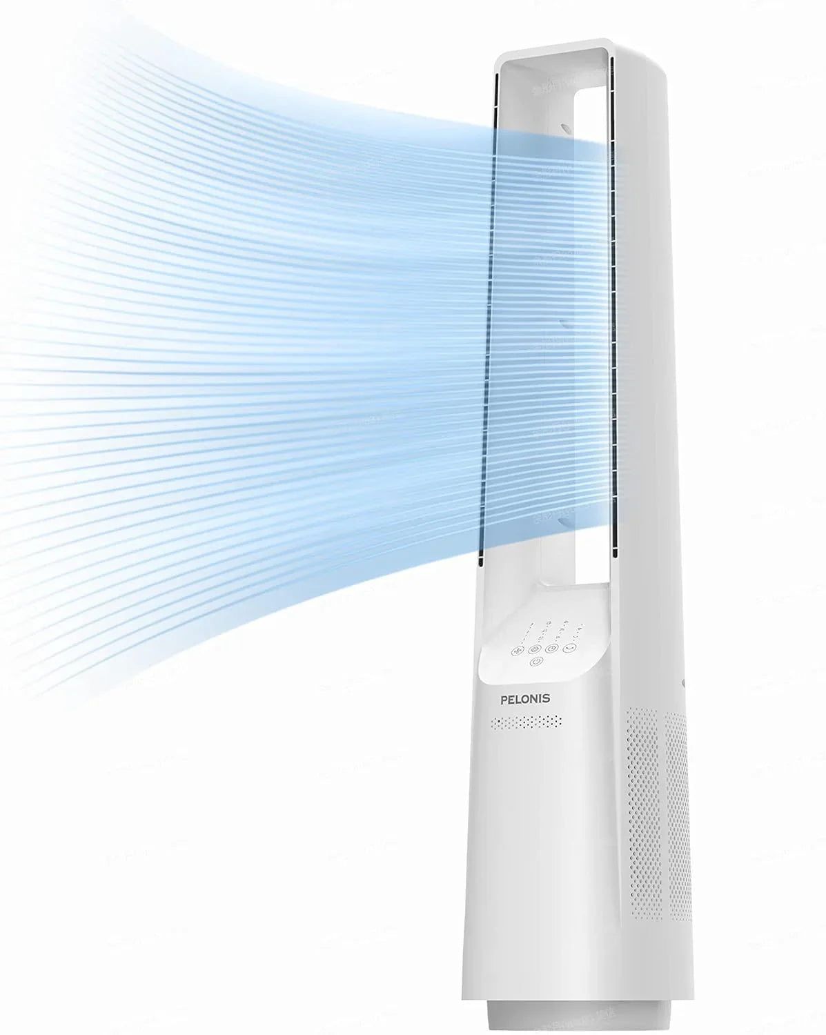 PELONIS 40" Smart Bladeless Fan for Bedrrom - Tower Fan, Alexa/Google/WiFi, DC Motor, 6 Speeds, 4 Modes, Remote, 7H Timer, 90° Oscillation, Safe for Home and Office