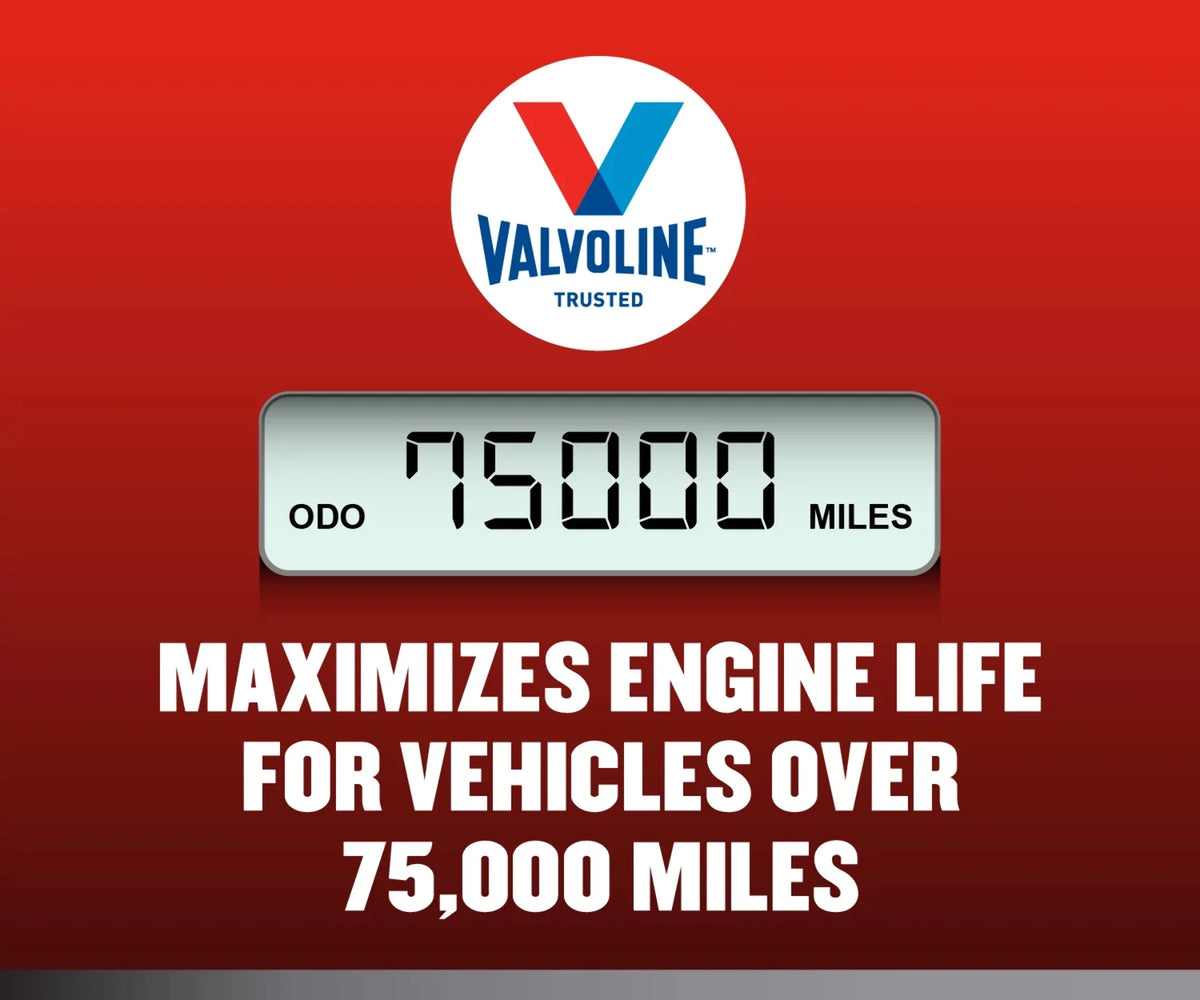 (3 pack) Valvoline Full Synthetic High Mileage with MaxLife Technologyl 5W-30 Motor Oil 5 QT