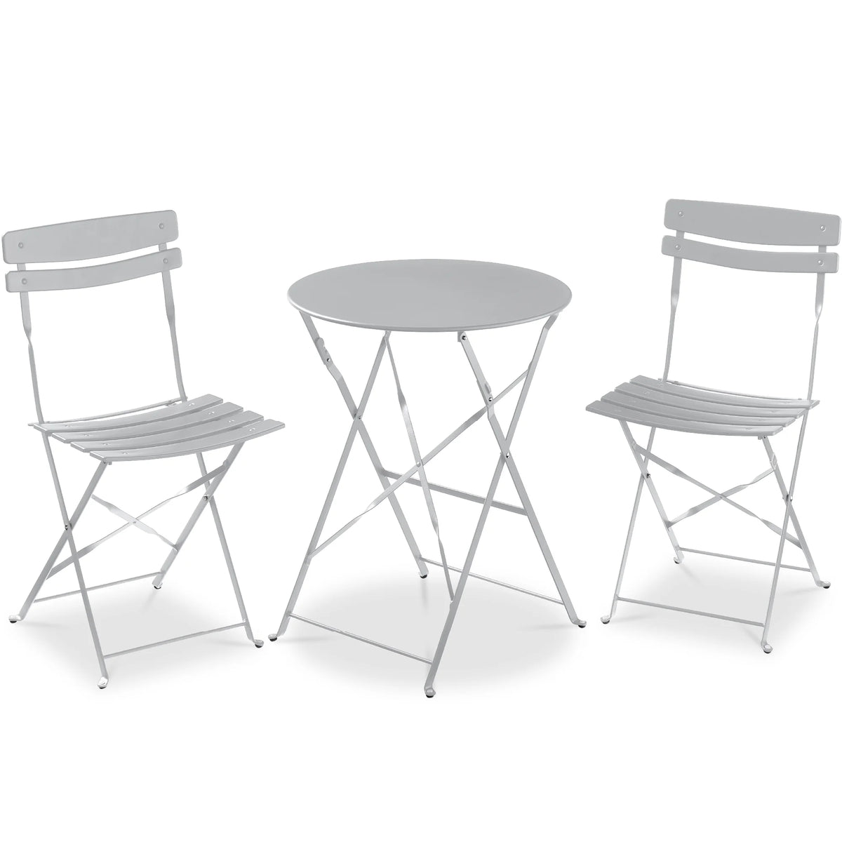 Best Choice Products 3-Piece Small Bistro Set, Folding Patio Furniture Set of 2 Chairs and Table - Black
