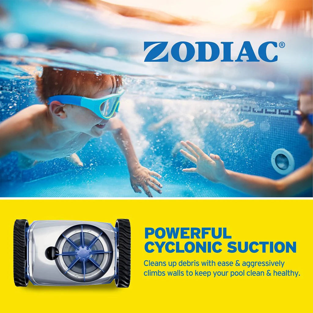 Zodiac MX6 Elite Automatic Suction Pool Cleaner for In-ground Pools, Energy-Efficient, Wall Climbing, Cyclonic Turbine