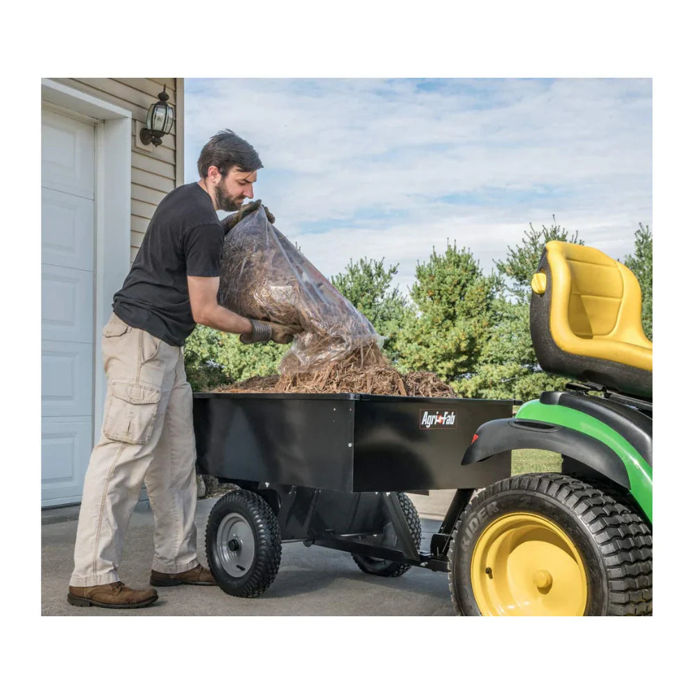 Utility Tow Behind Steel Dump Cart, 750 Pound Capacity