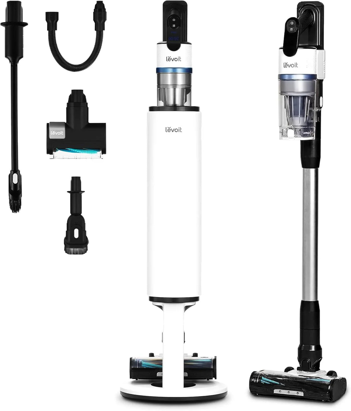 LEVOIT Cordless Vacuum Cleaner, Stick Vac with Tangle-Resistant Design, Up to 50 Minutes, Powerful Suction, Rechargeable, Lightweight, and Versatile for Carpet, Hard Floor, Pet Hair, LVAC-200