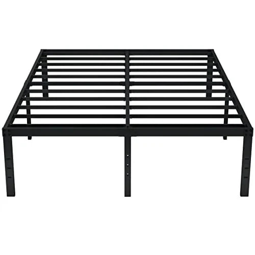 EMODA Queen Bed Frame No Box Spring Needed 18 Inch Heavy Duty Metal Tall Platform Bed Frame