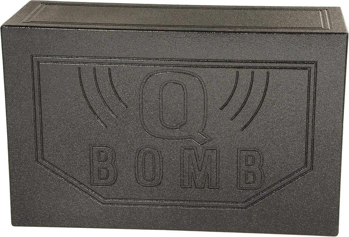 QPower QBOMB12VL Dual 12′′ Vented Subwoofer Box – Durable MDF, Black Rhino Liner Finish