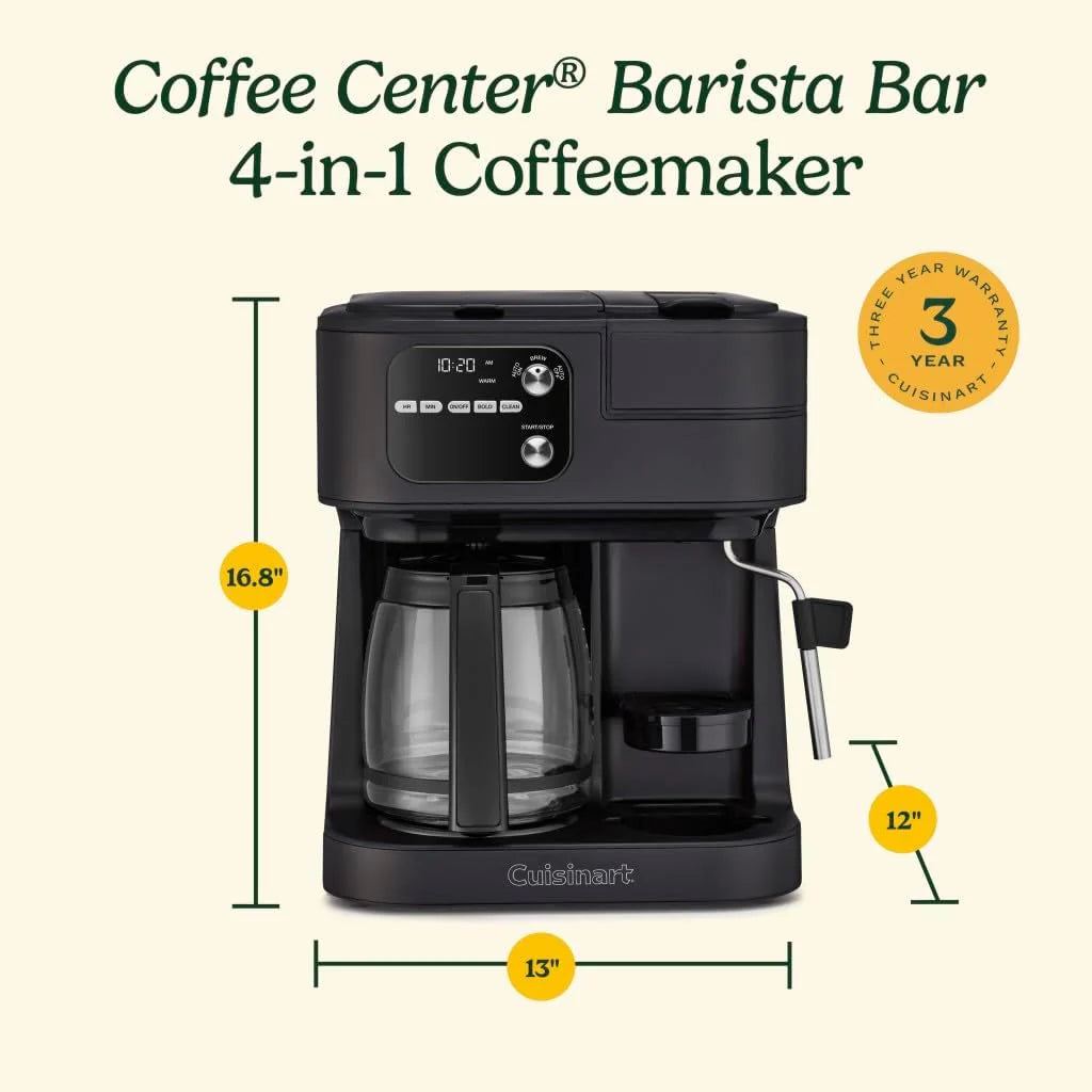 Coffeemaker 4-In-1 Coffee Center Barista Machine
